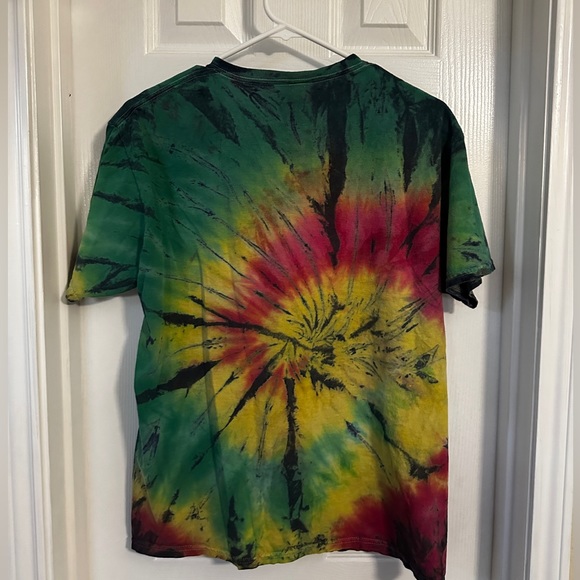 Pawsitive Vibes Dom Rasta Dreadlock Cat Tie-Dye T-Shirt - Picture 2 of 3